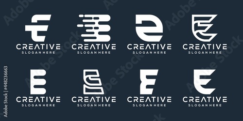 Set Letter E Logo Design