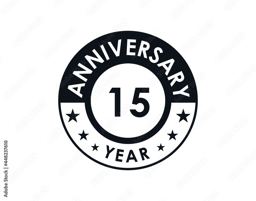 15 years anniversary badge vector design 15 years anniversary badge vector design