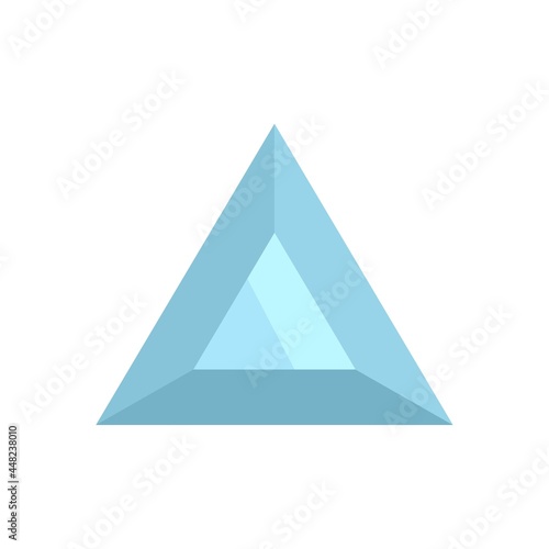 Stone jewel icon flat isolated vector