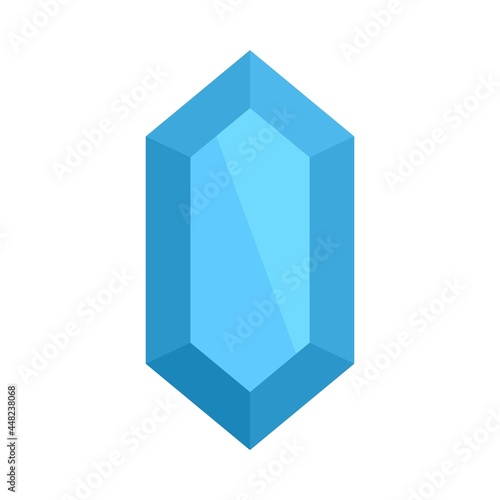 Amethyst jewel icon flat isolated vector