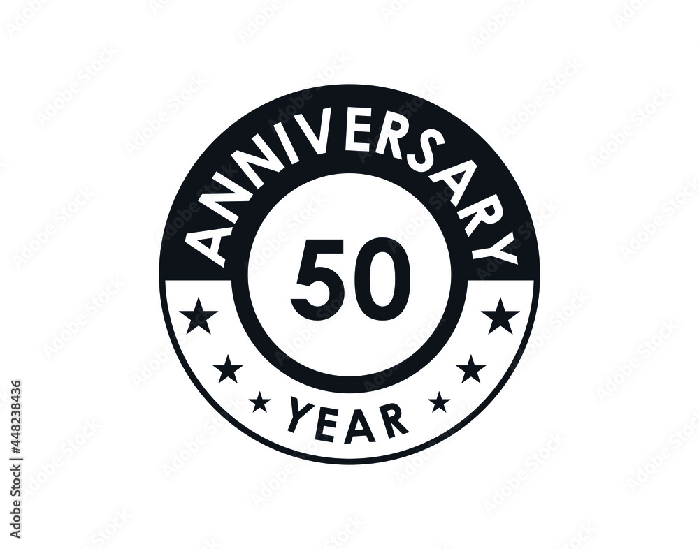 50 years anniversary badge vector design 50 years anniversary badge vector design