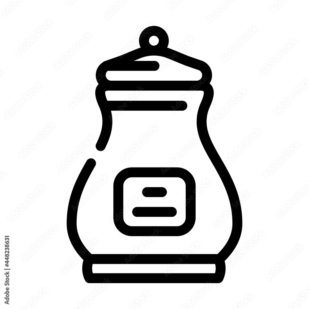 burial urn line icon vector. burial urn sign. isolated contour symbol black illustration burial urn line icon vector. burial urn sign. isolated contour symbol black illustration