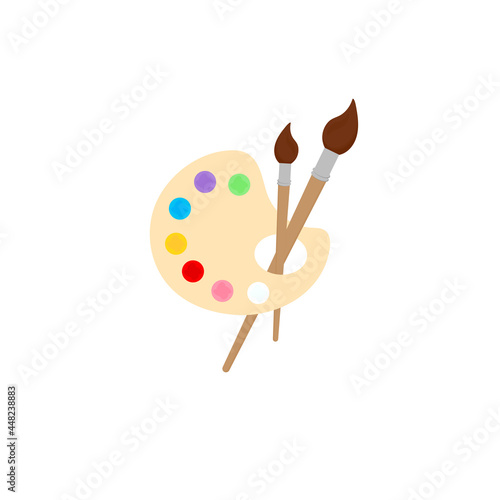 classroom school supplies stationery, pencil case, pen, pile of books, photorealistic literature,notebook, notebook textbook,school bag,Palettes and brushes in art,colored pencils. vector illustration