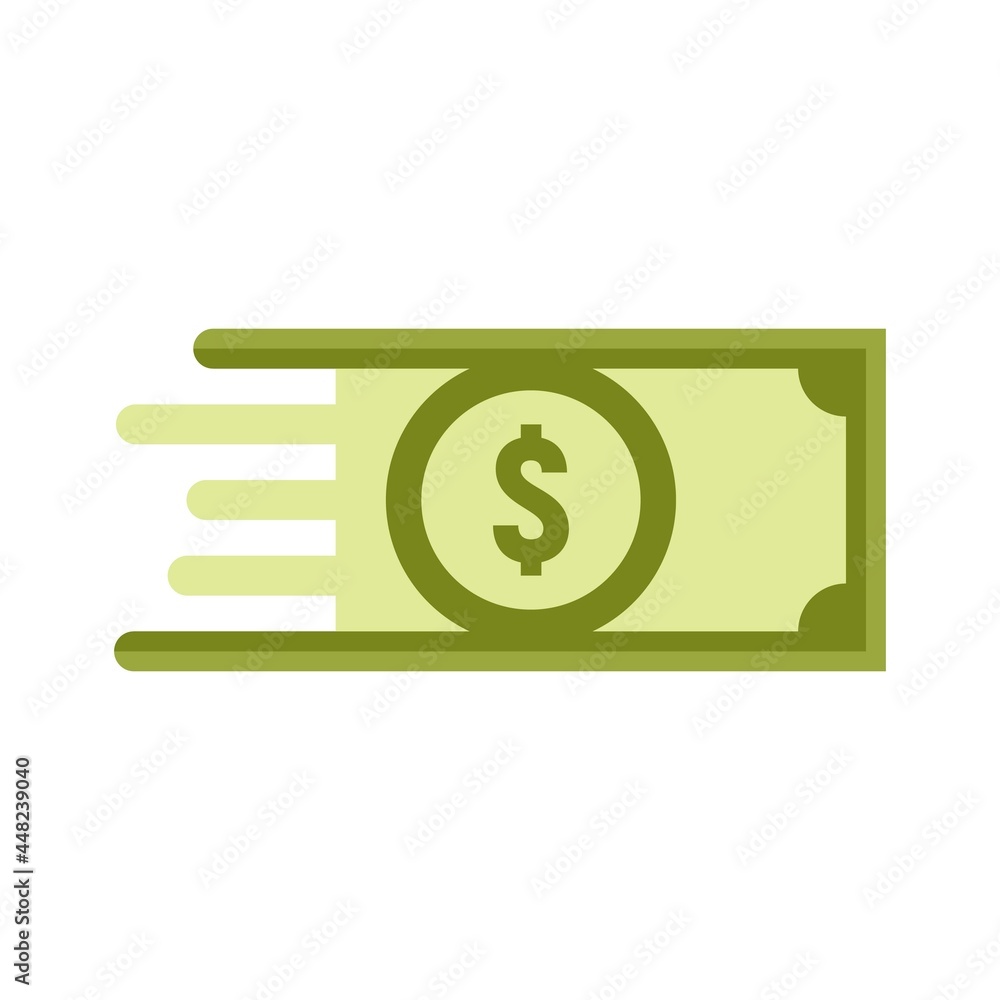 Fast money transfer icon flat isolated vector Fast money transfer icon flat isolated vector