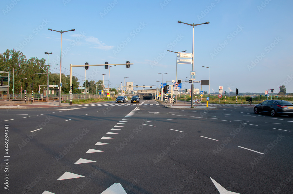 Crossing Zuiderzeeweg Street And IJburglaan Street At Amsterdam The Netherlands 17-6-2020