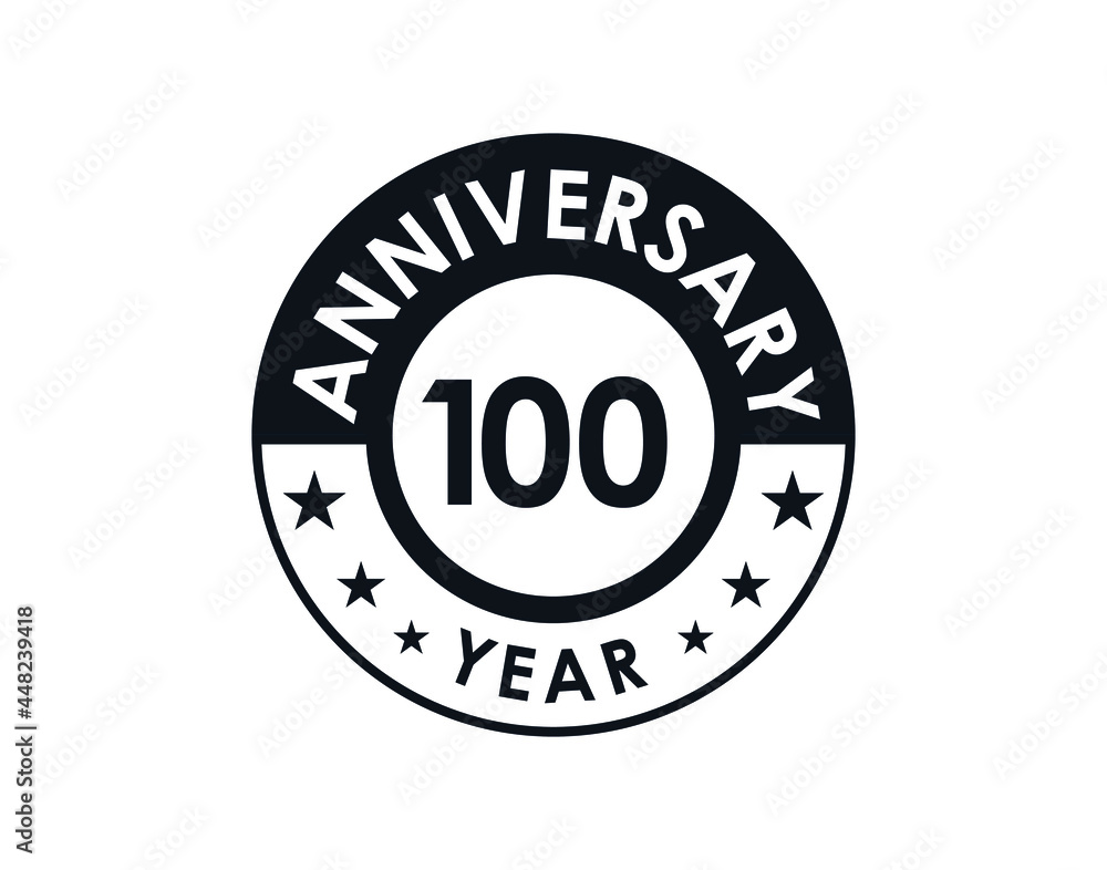 100 years anniversary badge vector design