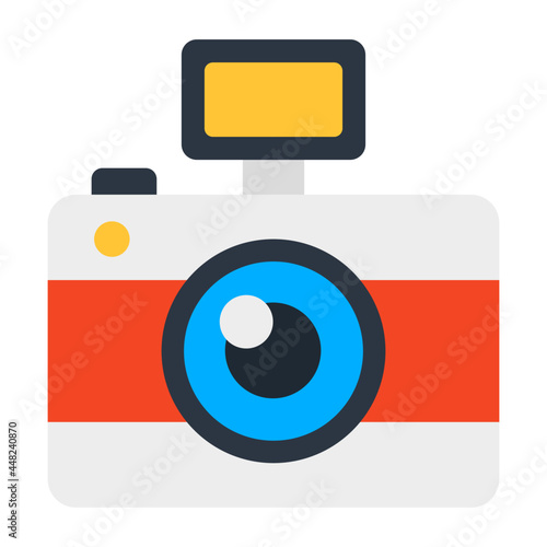 A unique design icon of photographic equipment
