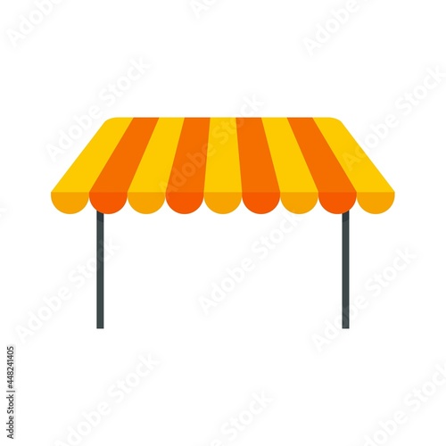 Outdoor parasol icon flat isolated vector