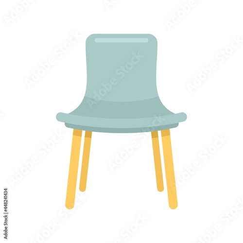 Summer outdoor chair icon flat isolated vector