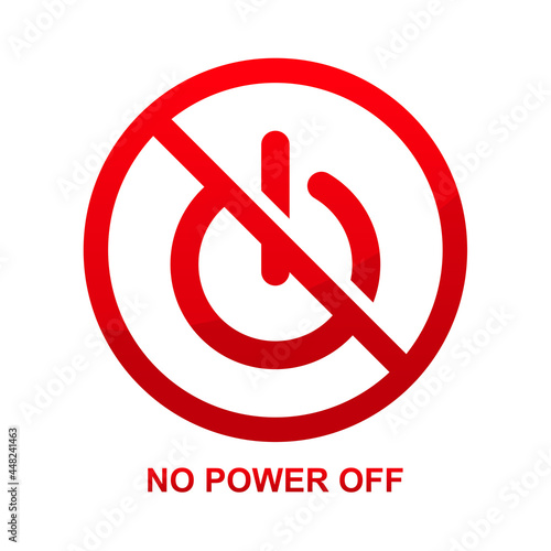 Free Download No power off sign isolated on white background vector illustration. - GFXLoad