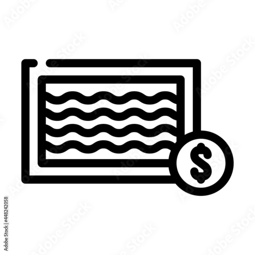 rainbow gif from nyan cat line icon vector. rainbow gif from nyan cat sign. isolated contour symbol black illustration