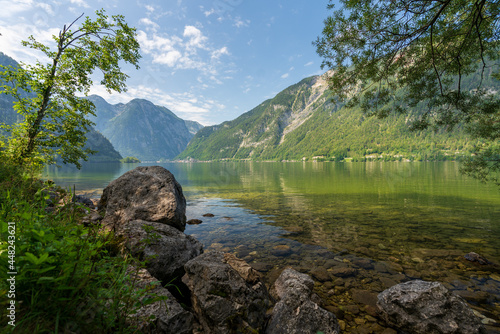 Hallstätter See Panorama mit Hallstatt  und Skywalk Welterbeblick photo