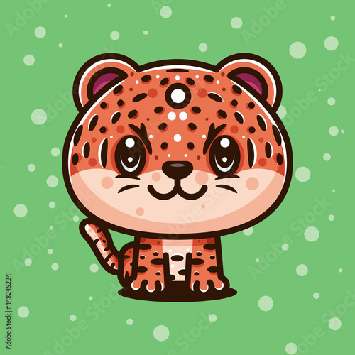 cute tiger for icon, character, logo, sticker and illustration.