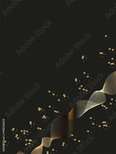 Cristmas and glowing background with gold placer