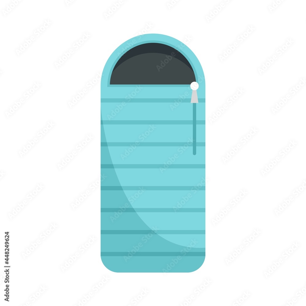 Sleeping bag icon flat isolated vector Sleeping bag icon flat isolated vector