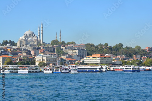 A picture in Istanbul, taken on 09-02-2015 Shows the beauty of nature and the sea in the city and shows the Süleymaniye Mosque