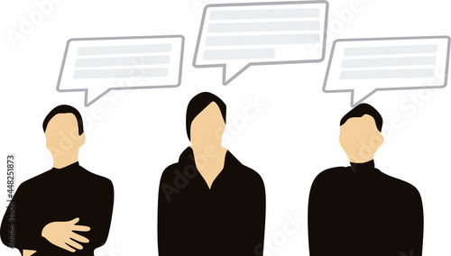 Business people speech bubble. vector