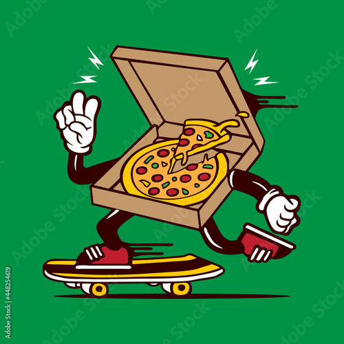 Pizza Box Skater Character Design