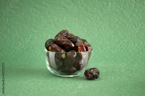 Farad Dates Glass Bowl Isolated