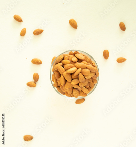 Almond Isolated Bowl White Background