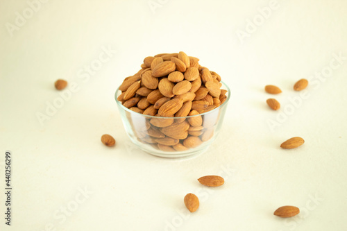 Almond Isolated Bowl White Background