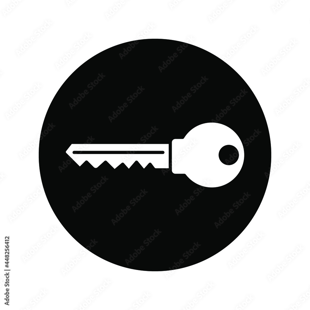 Key vector icon. Open house key icon. Key from the lock icon color editable Key vector icon. Open house key icon. Key from the lock icon color editable