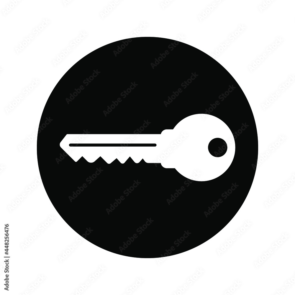 Key vector icon. Open house key icon. Key from the lock icon color editable Key vector icon. Open house key icon. Key from the lock icon color editable
