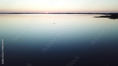 Aerial shot in Latvia.Ladgale.Raznas lake. photo