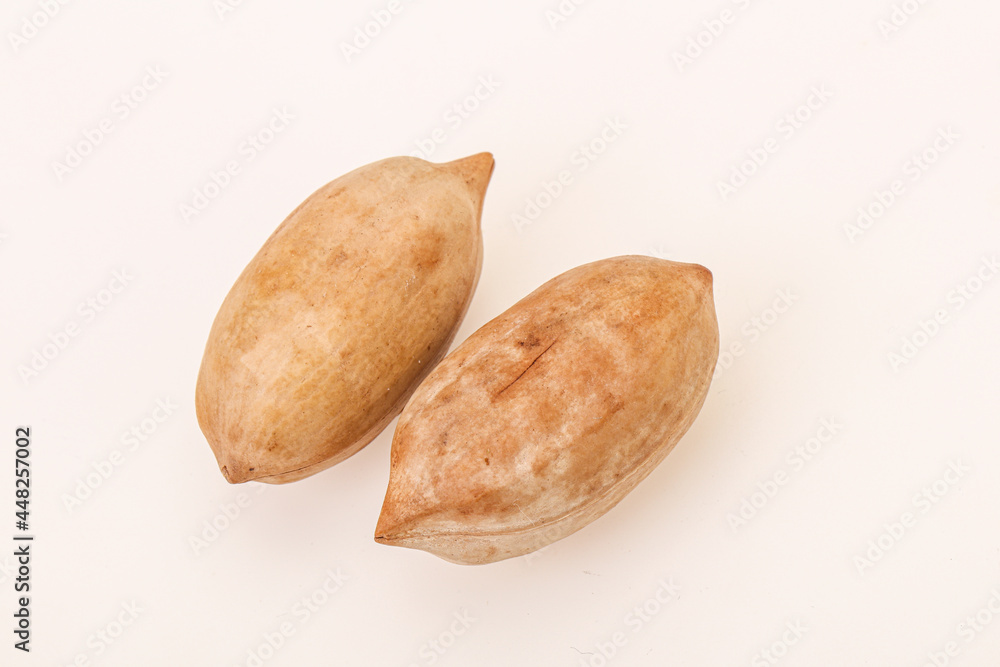 Tasty pecan nut heap isolated Tasty pecan nut heap isolated
