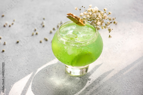 Glass with tasty cocktail a...