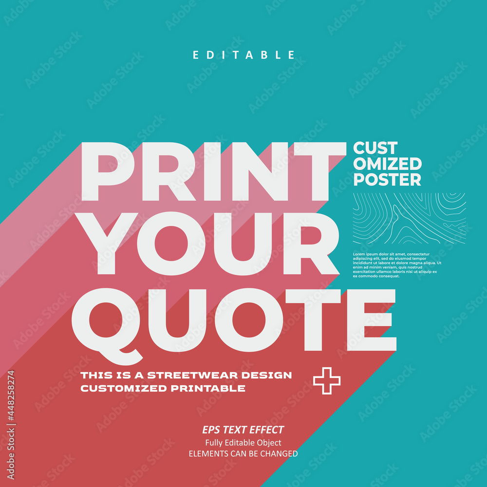 © Studio Sipud - Print quote decor Rainbow Shadow text effect editable premium vector © Studio Sipud - Print quote decor Rainbow Shadow text effect editable premium vector