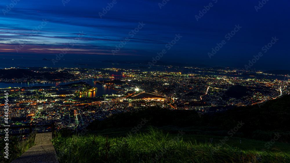 皿倉山展望台　夜景　福岡県　北九州市