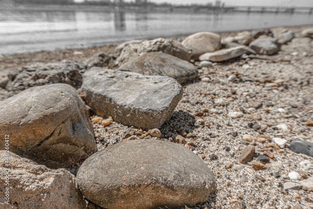 Sandy beach, cobblestones and pebbles - 11