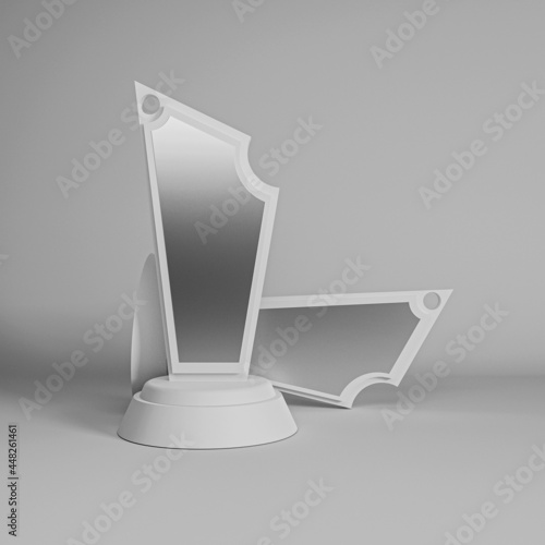 3D Rendered Photo for Crest Mockup  photo