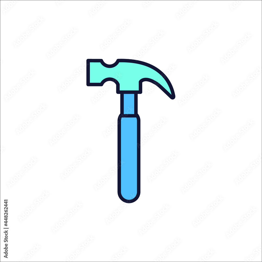 Hammer icons symbol vector elements for infographic web Hammer icons symbol vector elements for infographic web