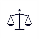 Law scale icons symbol vector elements for infographic web