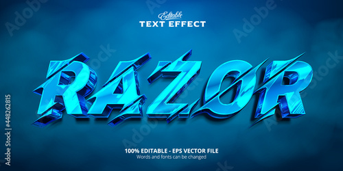 Editable text effect, Razor text