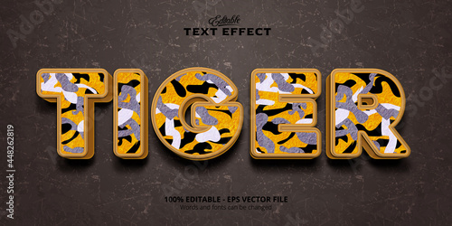 Editable text effect, Tiger text