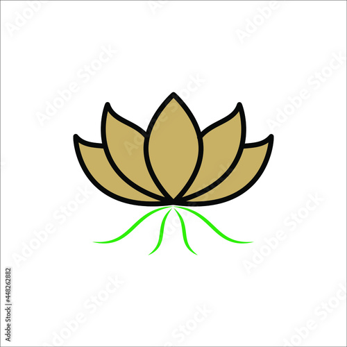 lotus icon symbol vector elements for infographic web