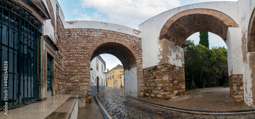 Historical arch in Faro city