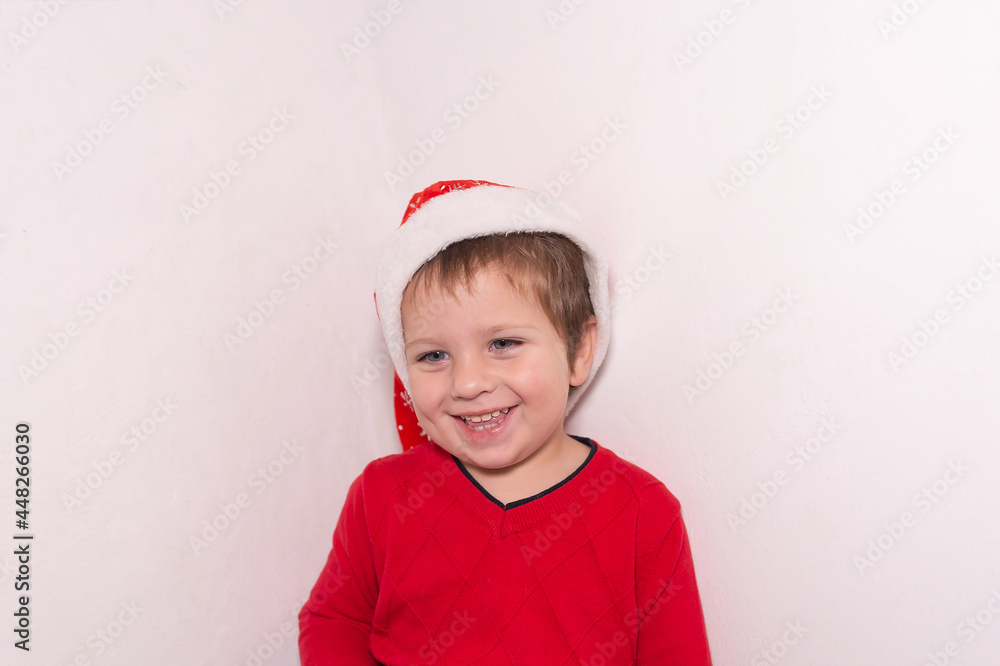 Joyful happy child, new year, emotion Joyful happy child, new year, emotion