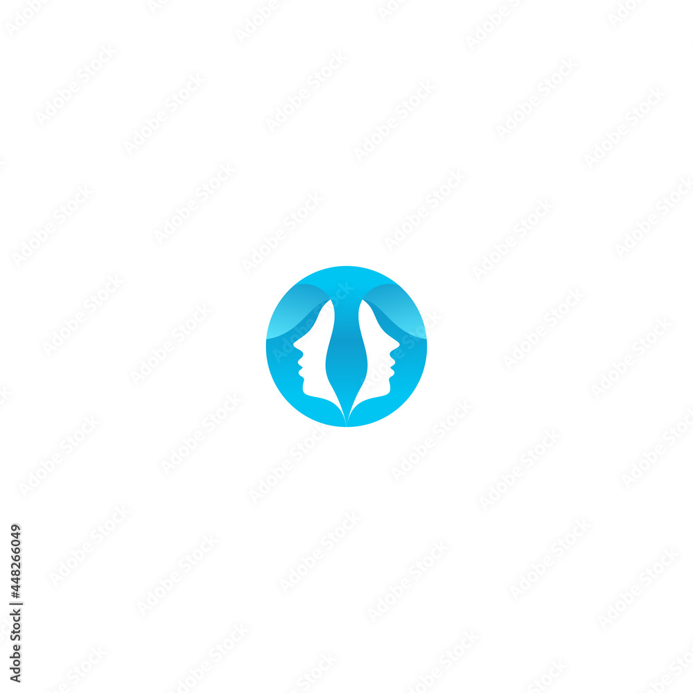 two women logo design. logo template two women logo design. logo template