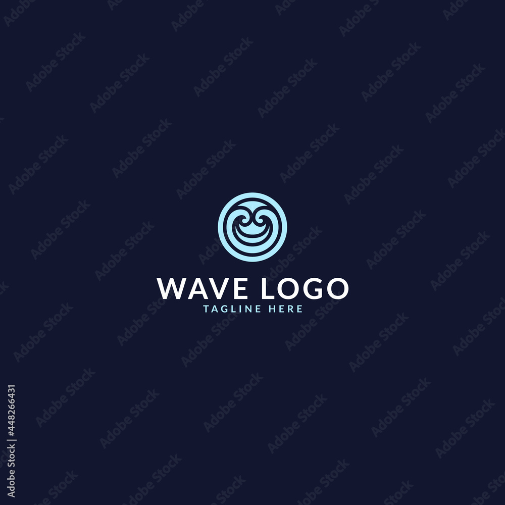wave abstract design logo. logo template