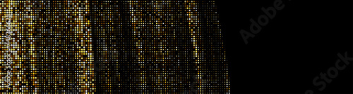 Abstract golden halftone dotted pattern.