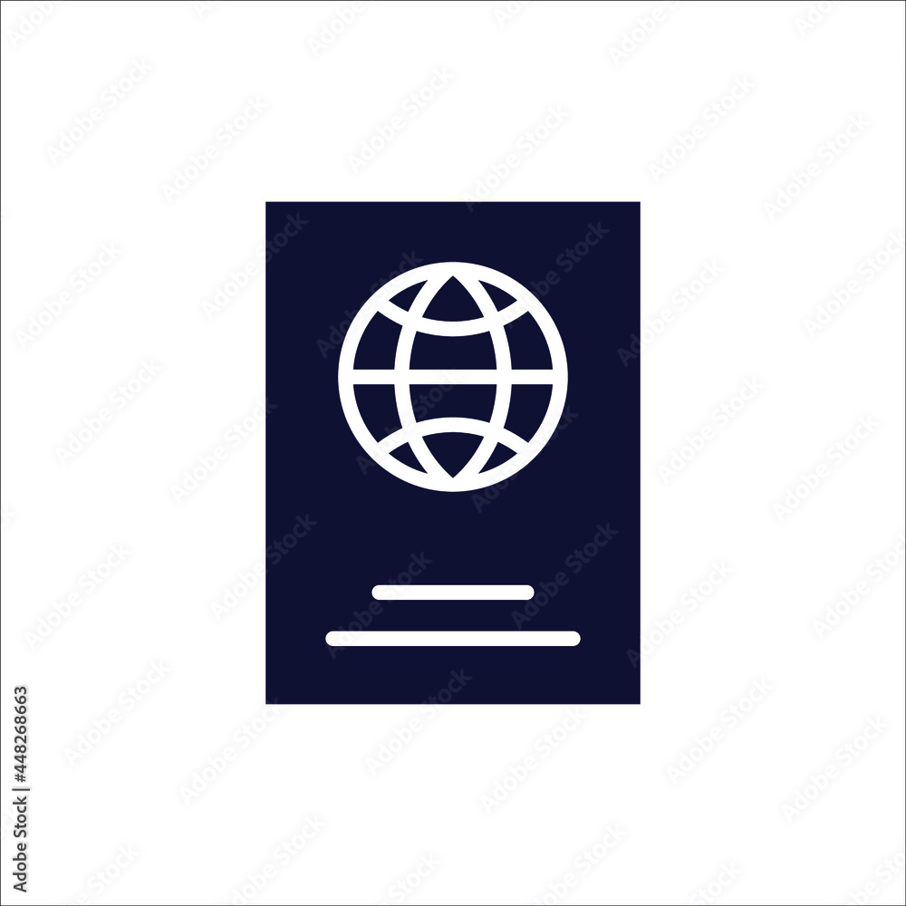 Passport icons symbol vector elements for infographic web Passport icons symbol vector elements for infographic web