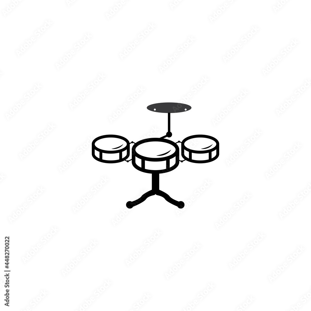 Drum icon vector illustration logo design template Drum icon vector illustration logo design template