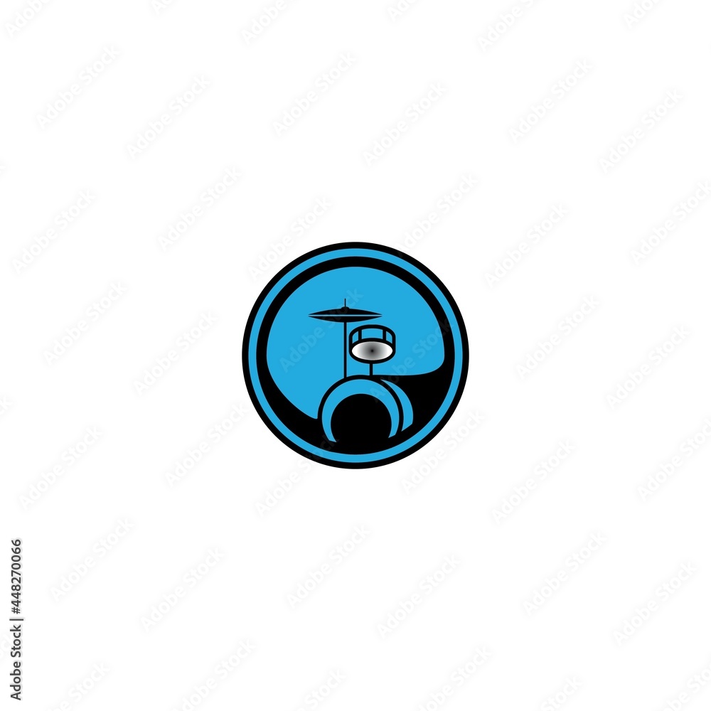 Drum icon vector illustration logo design template Drum icon vector illustration logo design template