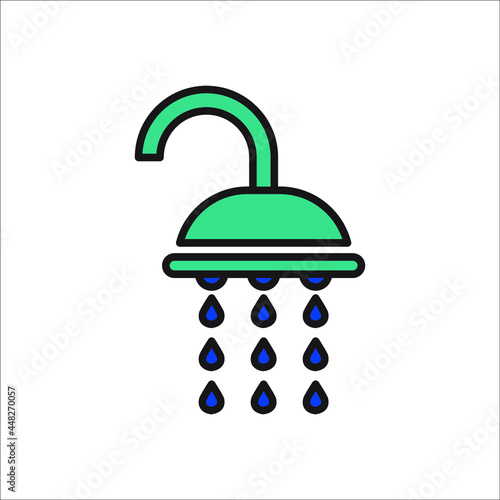 Shower icons symbol vector elements for infographic web