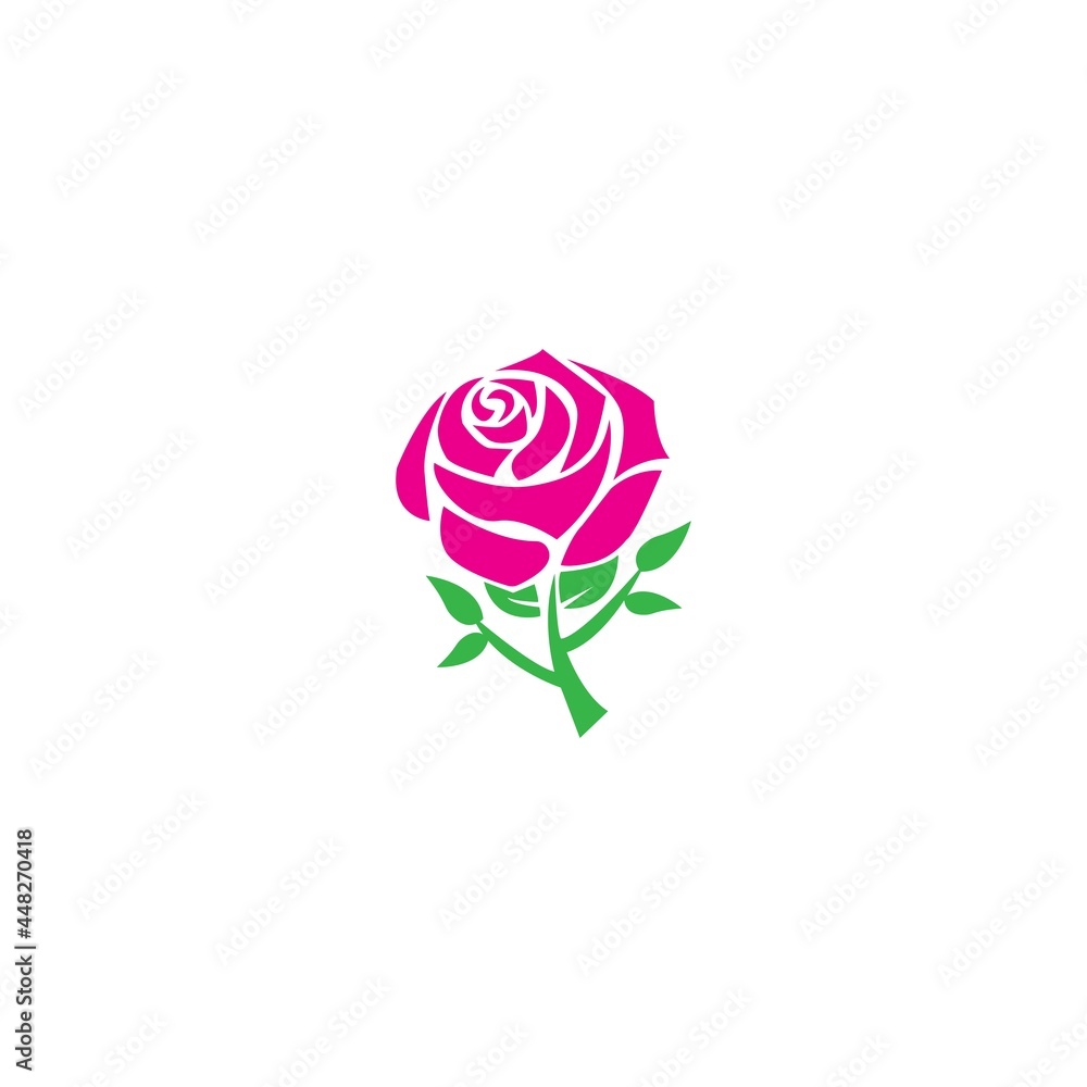 Rose flower Logo Template icon vector illustration Rose flower Logo Template icon vector illustration