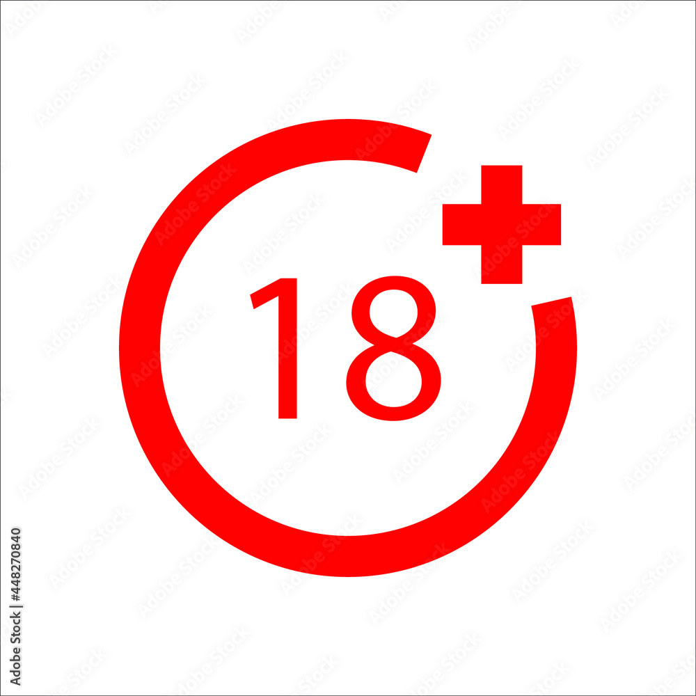 Under 18 years Sign Mark icons symbol vector elements for infographic web Under 18 years Sign Mark icons symbol vector elements for infographic web